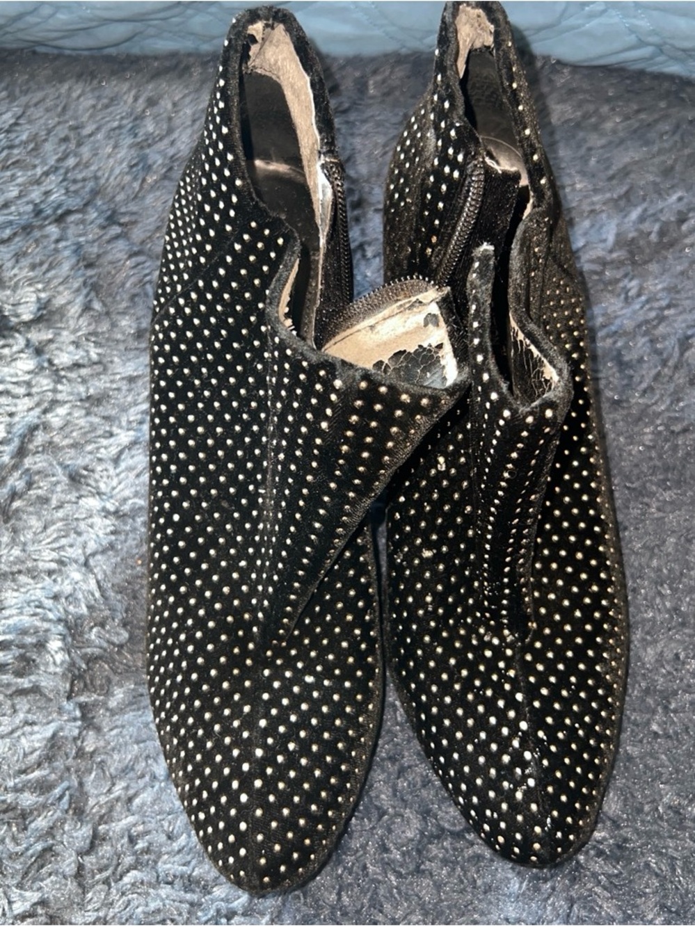 BCBGeneration Black Studded Suede Ankle Booties